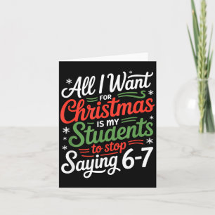 Carte Les élèves disent 6-7 67 Six Sept Prof de maths dr