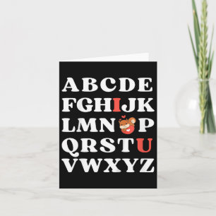 Carte Les enfants Abc je t'aime les enfants Écureuil Sai