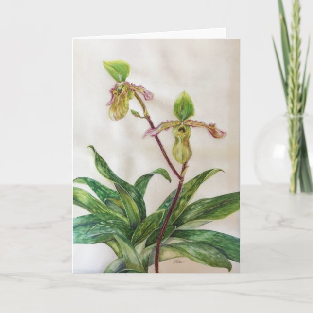 Carte Les enveloppes blanches des orchidées (5" x 7") (Devant)