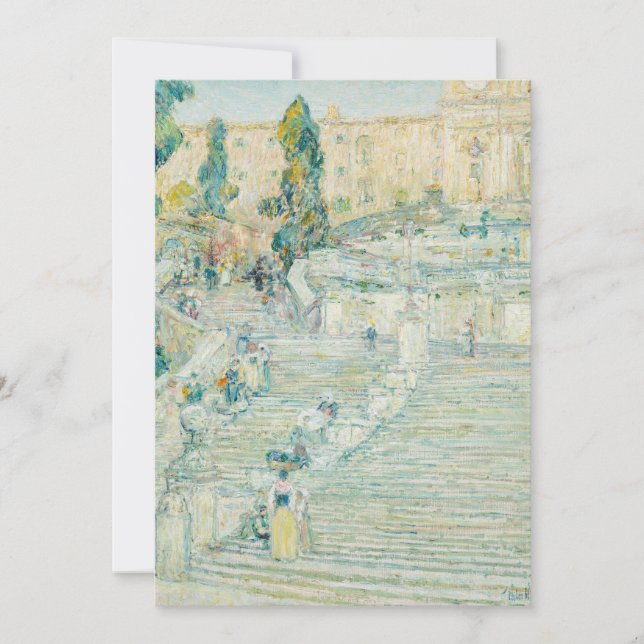Carte Les Escaliers Espagnols, Rome | Childe Hassam (Devant)