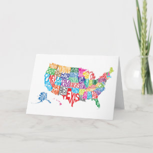 Carte Les Etats-Unis dans les noms