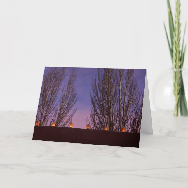 Carte Les farolitos traditionnels éclairent les structur (Devant)