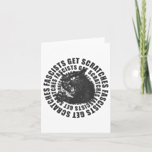 Carte Les fascistes de chats noirs obtiennent des griffe