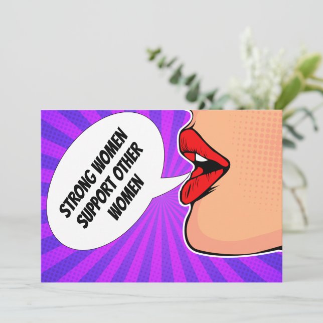 Carte Les Femmes Fortes Se Soutiennent mutuellement Cart (Debout devant)