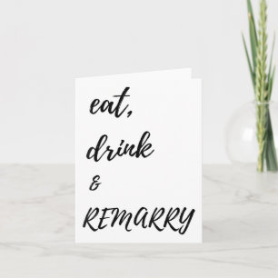 Carte Les Femmes Mangent Boire & Remarry Design Pour
