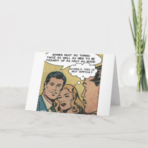 Carte Les Femmes Travaillent Deux Fois Plus Dur Que Les 