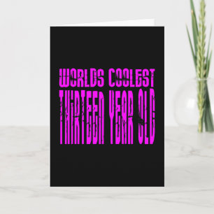 Carte Les filles 13e anniversaire Les mondes roses 13 pl