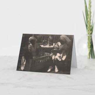 Carte Les filles dans le costume d'infirmière de