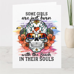 Carte Les Filles De Crâne Sucre Sont Nées Avec Le T-S Pl