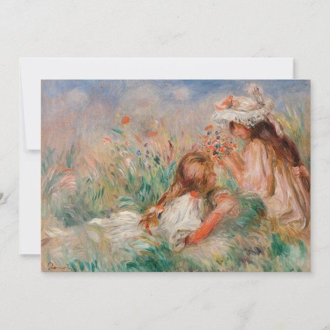 Carte Les filles en herbe | Pierre-Auguste Renoir (Devant)