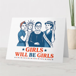 Carte Les Filles Seront Des Filles 4 juillet Féministes