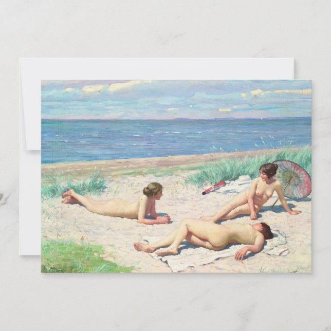 Carte Les filles sur la plage | Paul Fischer (Devant)