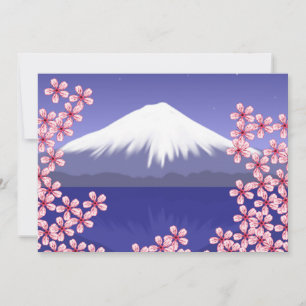Carte Les fleurs du mont Fuji et du Sakura