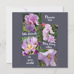 Carte Les fleurs sont comme des amis