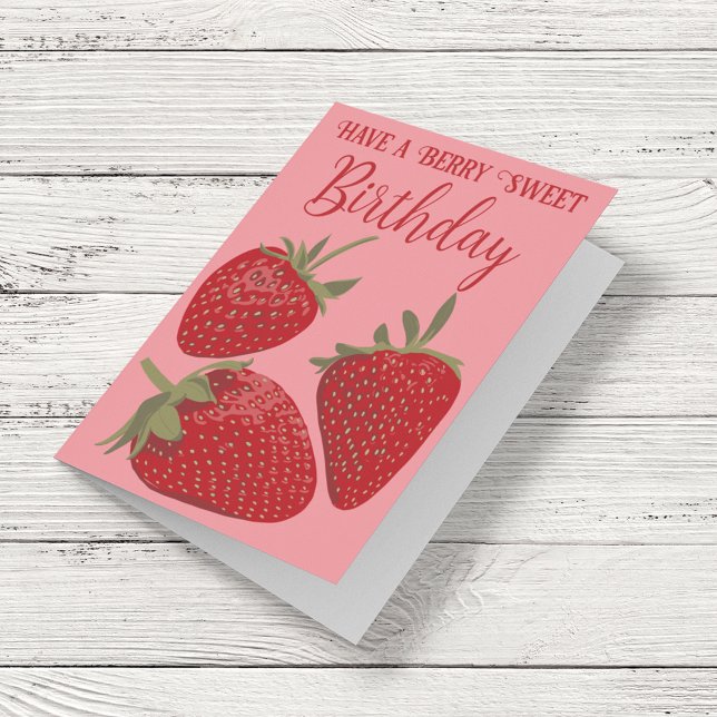 Carte Les fraises ont un Berry Sweet Anniversaire (Créateur téléchargé)