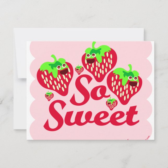 Carte Les fraises sucrées (Devant)