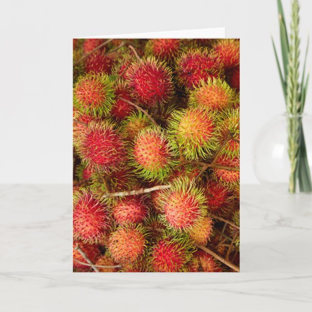 Carte Les fruits du rambutan au marché de Can Duoc (Devant)