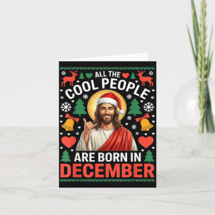 Carte Les gens cool sont nés en décembre Christian Noël