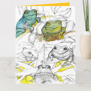 Carte Les Grenouilles Arborées Là Encouragement Positif
