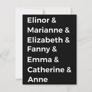 Carte Les héroïnes de Jane Austen I