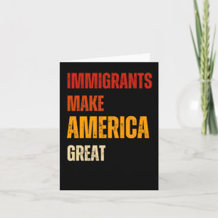Carte Les immigrants nourrissent l'Amérique avec miséric