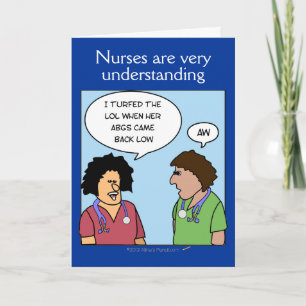 Carte Les infirmières caricaturales amusantes comprennen