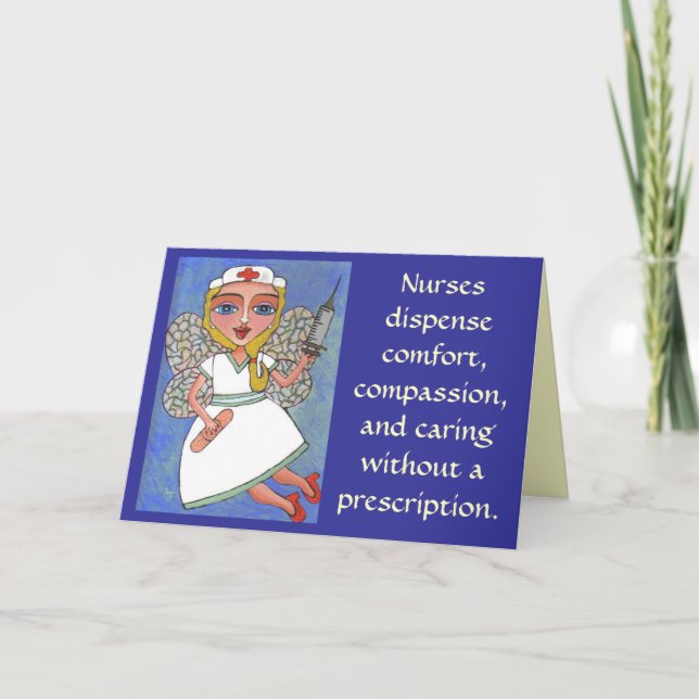 Carte Les infirmières dispensent confort, compassion...  (Devant)