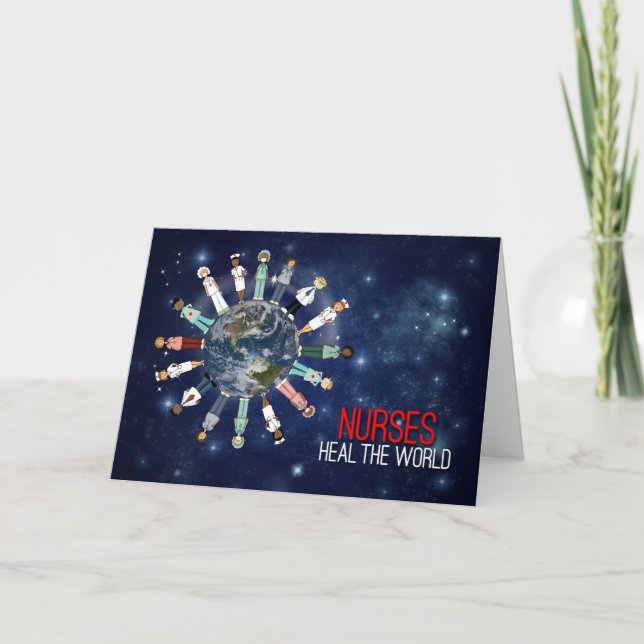 Carte Les infirmières guérissent le monde blanc (Devant)