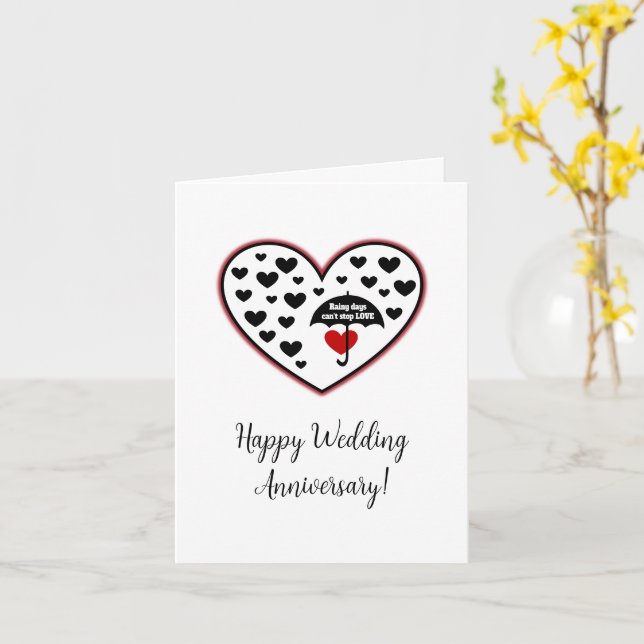 Carte Les jours pluvieux ne peuvent pas arrêter l'amour (Fleur jaune)