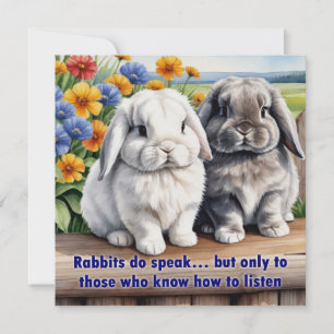 Carte Les Lapins Parlent Le Lapin Accumulé Lop