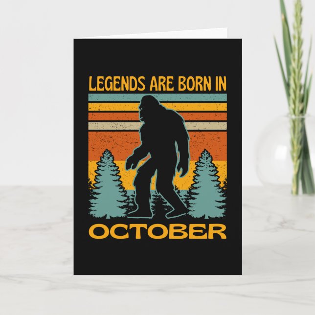 Carte Les légendes naissent en octobre Bigfoot (Devant)