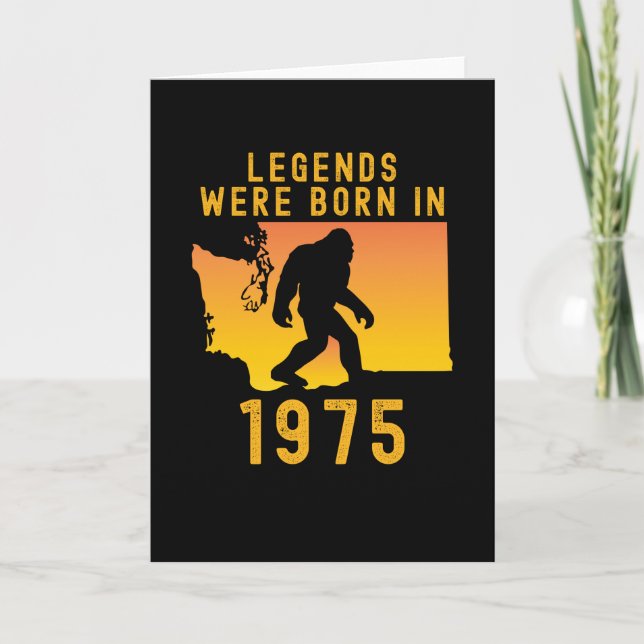 Carte Les légendes sont nées en 1975 Rétro Bigfoot (Devant)