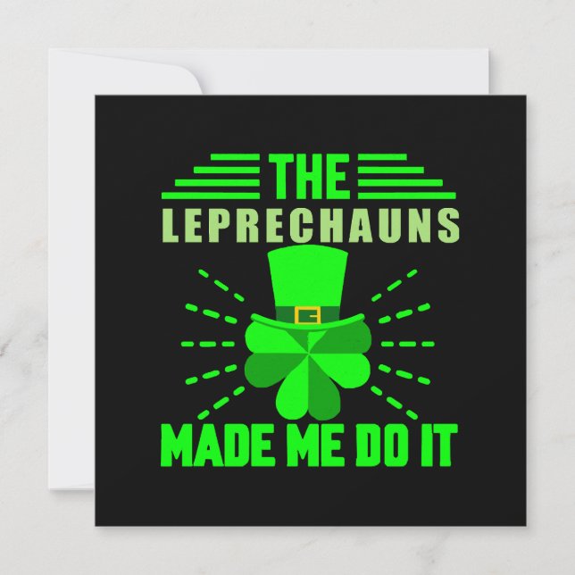 Carte Les Leprechauns m'ont fait le faire (Devant)