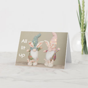 CARTE LES LUTINS SONT "ALLUMÉS ET PRÊTS POUR NOËL"