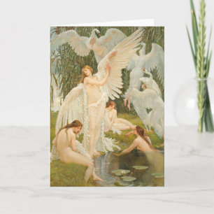 Carte Les Maidens du cygne   Walter Crane