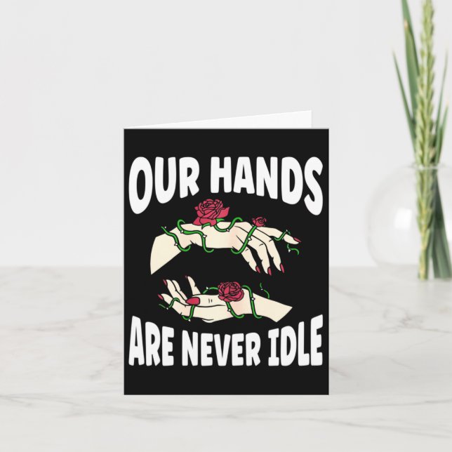 Carte Les Mains Ne Sont Jamais Idle American Sign Langua (Devant)