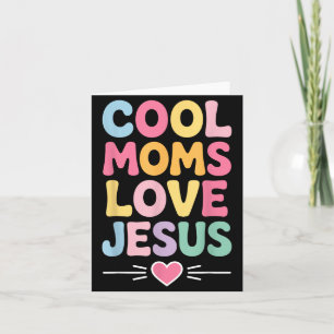 Carte Les mamans cool aiment Jésus Rétro Foi de mère chr