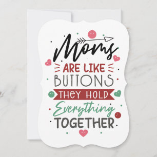 Carte Les mamans sont comme des boutons Funny Mothers Da