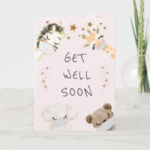 Carte les masques faciaux pour animaux mignons se porten