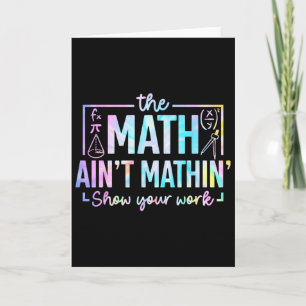 Carte Les maths ne sont pas drôles professeur de maths d