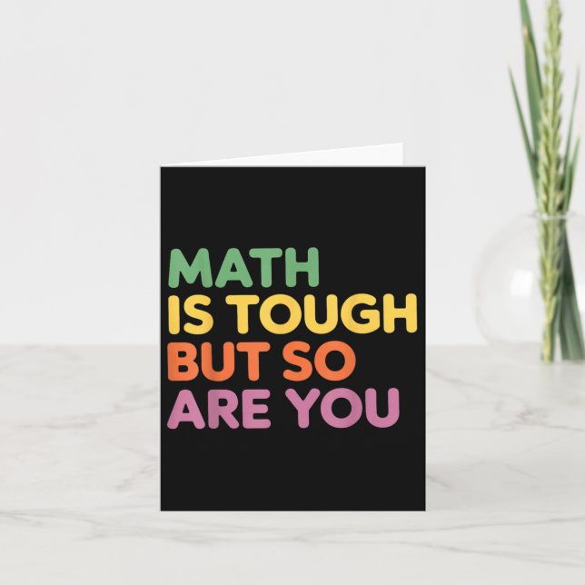 Carte Les Maths Sont Difficiles Mais Vous Aussi, Enseign (Devant)