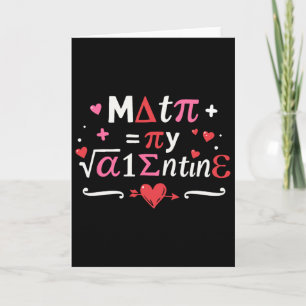 Carte Les maths sont mon Valentin Symboles pour la Saint