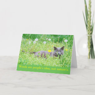 Carte "Les mauvaises herbes sont l'idée des gens..." Bon
