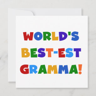 Carte Les meilleures couleurs vives Gramma du monde