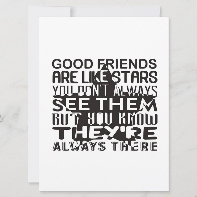 Carte Les meilleurs amis comme une étoile (Devant)