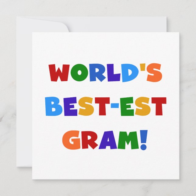 Carte Les meilleurs cadeaux de couleurs vives Gram au mo (Devant)