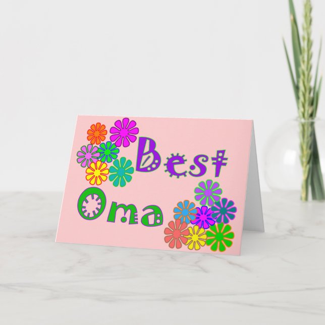 Carte Les meilleurs cadeaux du jour de mère d'Oma (Devant)