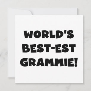 Carte Les meilleurs cadeaux Grammie Noir ou Blanc du mon