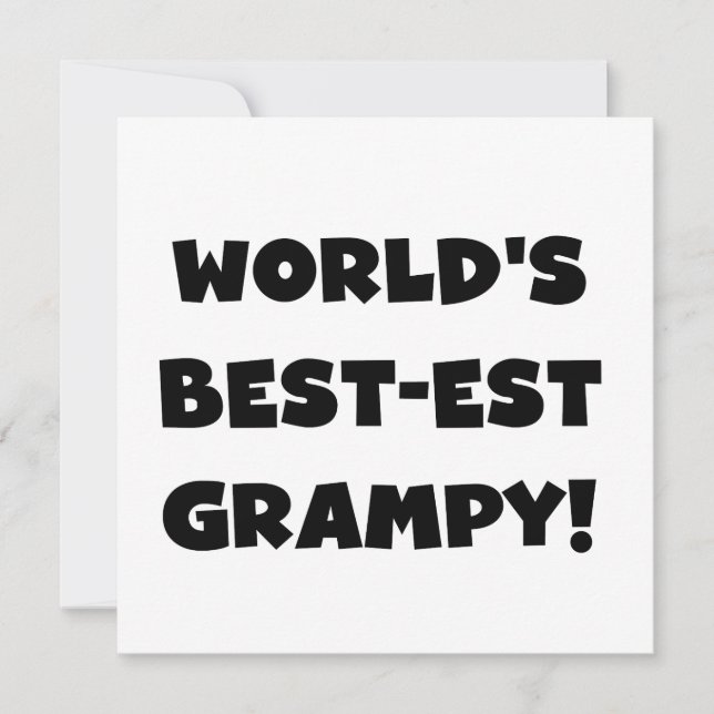 Carte Les meilleurs cadeaux Grampy du monde de Black Tex (Devant)