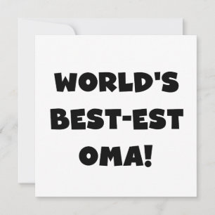 Carte Les meilleurs cadeaux Oma Noir ou Blanc du monde